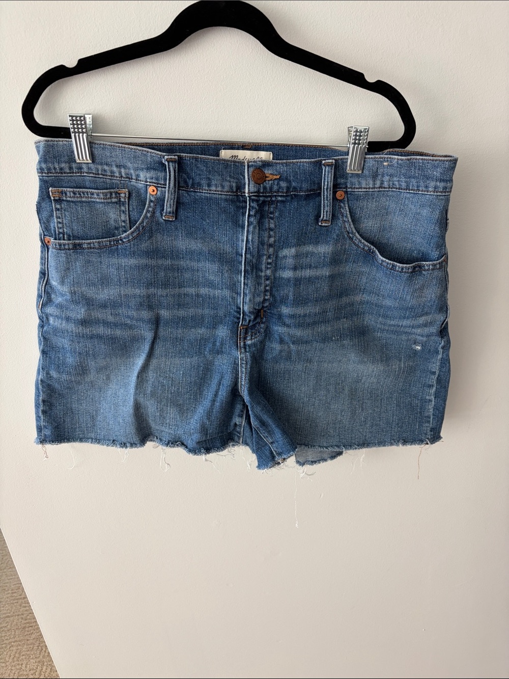 Madewell high rise denim shorts